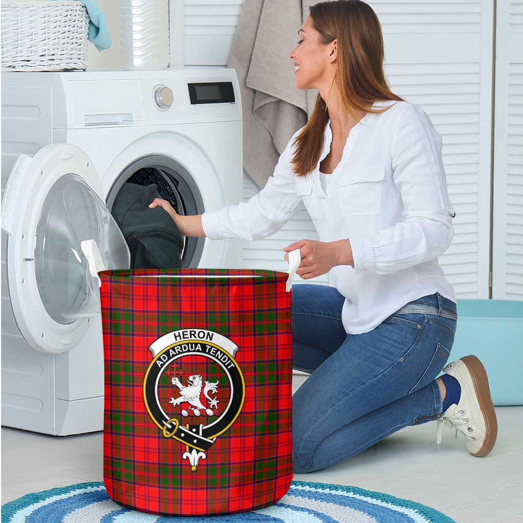 Heron Tartan Laundry Basket with Family Crest - Tartan Vibes Clothing