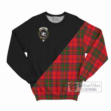 Heron Tartan Sweatshirt with Family Crest and Military Logo Style - Tartan Vibes Clothing