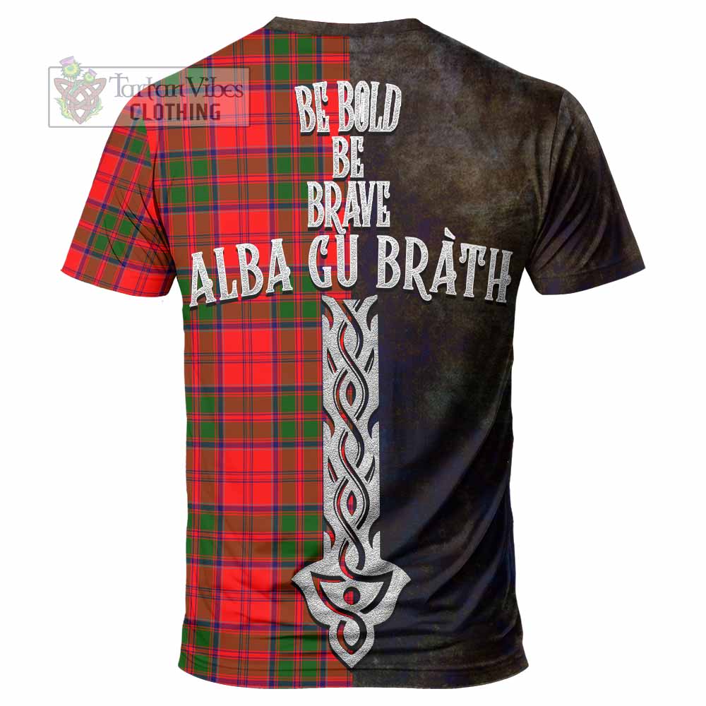 Heron Tartan Family Crest T-Shirt Alba Gu Brath Be Brave Lion Ancient Style - Tartan Vibes Clothing