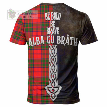Heron Tartan Family Crest T-Shirt Alba Gu Brath Be Brave Lion Ancient Style - Tartan Vibes Clothing