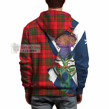 Tartan Vibes Clothing Heron Tartan Family Crest Hoodie Scottish Thistle Celtic Inspired