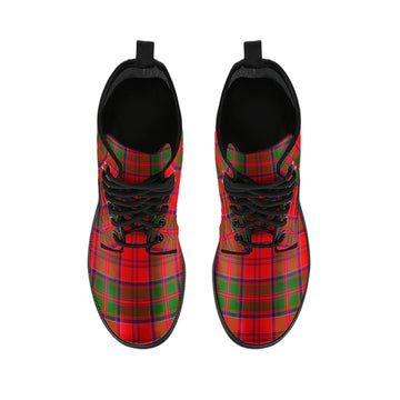 Heron Tartan Leather Boots - Tartan Vibes Clothing