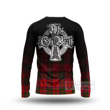 Heron Tartan Long Sleeve T-Shirt Featuring Alba Gu Brath Family Crest Celtic Inspired - Tartan Vibes Clothing