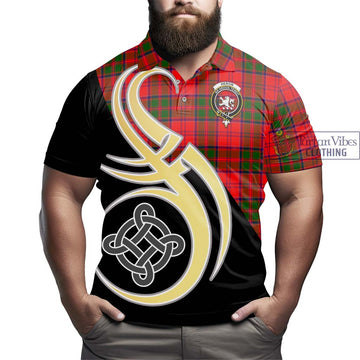 Heron Tartan Polo Shirt with Family Crest and Celtic Symbol Style - Tartan Vibes Clothing