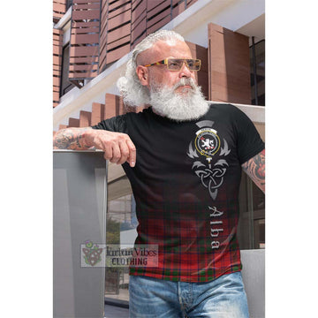 Heron Tartan Cotton T-shirt Featuring Alba Gu Brath Family Crest Celtic Inspired Men's Shirt - Tartan Vibes Clothing