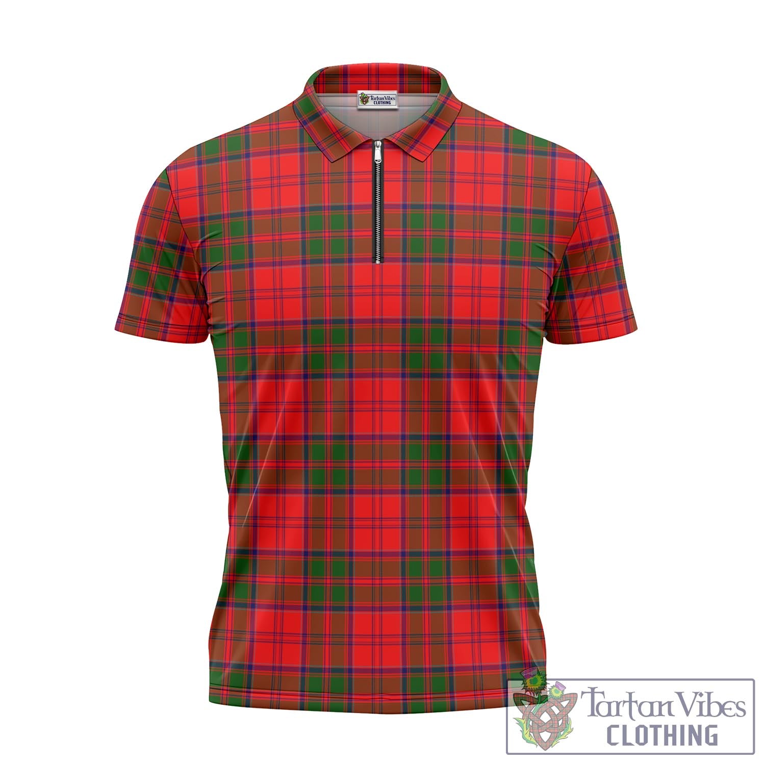 Heron Tartan Zipper Polo Shirt - Tartan Vibes Clothing