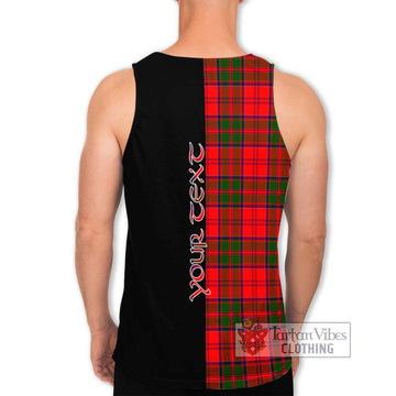 Heron Tartan Men's Tank Top with Family Crest and Half Of Me Style - Tartan Vibes Clothing