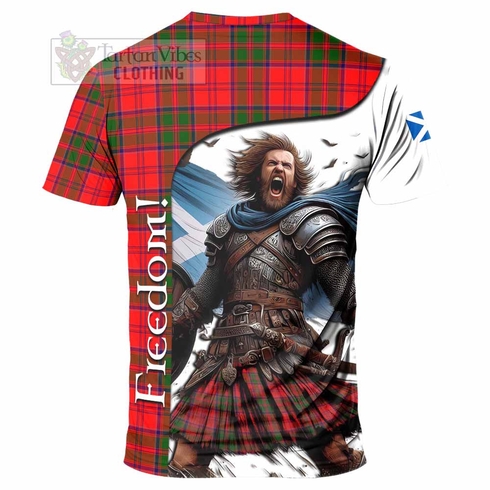 Heron Crest Tartan T-Shirt Inspired by the Freedom of Scottish Warrior - Tartan Vibes Clothing
