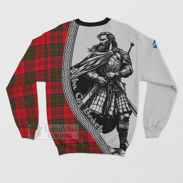 Heron Tartan Clan Crest Sweatshirt with Highlander Warrior Celtic Style - Tartan Vibes Clothing