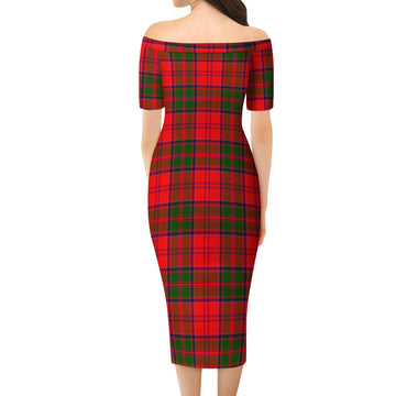 Heron Tartan Off Shoulder Lady Dress - Tartan Vibes Clothing