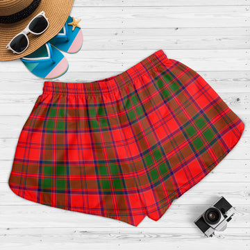 Heron Tartan Womens Shorts with Family Crest - Tartan Vibes Clothing