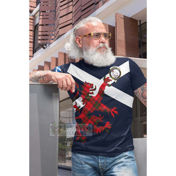 Heron Tartan Lion Rampant Cotton T-shirt Proudly Display Your Heritage with Alba Gu Brath and Clan Name Men's Shirt - Tartan Vibes Clothing