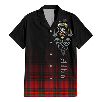Heron Tartan Hawaiian Shirt Shirt Featuring Alba Gu Brath Family Crest Celtic Inspired - Tartan Vibes Clothing