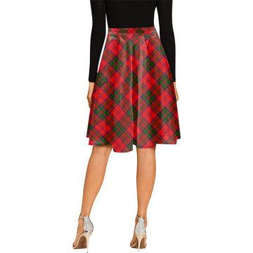 Heron Tartan Melete Pleated Midi Skirt Cross Style - Tartan Vibes Clothing