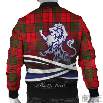Heron Tartan Bomber Jacket with Alba Gu Brath Regal Lion Emblem - Tartan Vibes Clothing