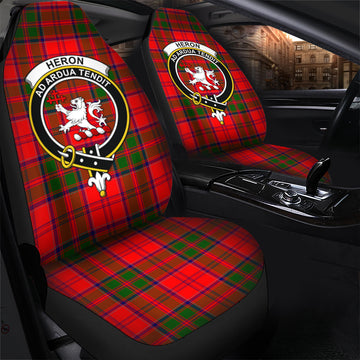 Heron Tartan Car Seat Cover with Family Crest - Tartan Vibes Clothing