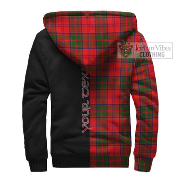Heron Tartan Sherpa Hoodie with Family Crest and Half Of Me Style - Tartan Vibes Clothing