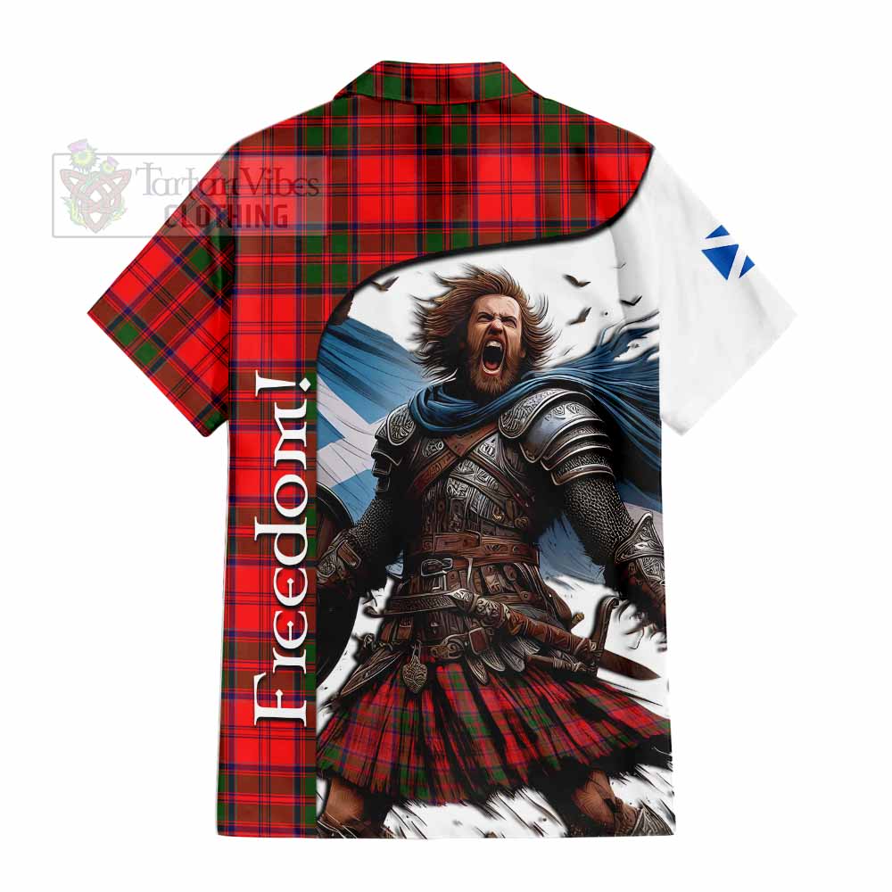 Heron Crest Tartan Hawaiian Shirt Inspired by the Freedom of Scottish Warrior - Tartan Vibes Clothing