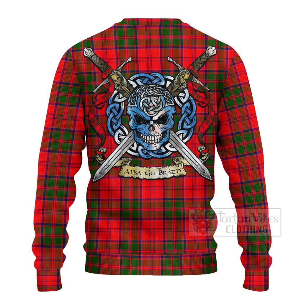 Heron Tartan Ugly Sweater with Family Crest Celtic Skull Style - Tartan Vibes Clothing