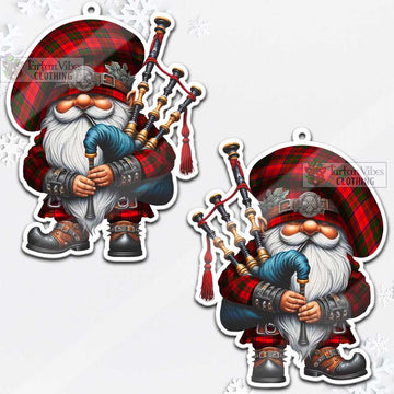 Heron Tartan Bagpiper Gnome Christmas Ornament - Tartan Vibes Clothing