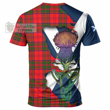 Tartan Vibes Clothing Heron Tartan Family Crest T-Shirt Scottish Thistle Celtic Inspired