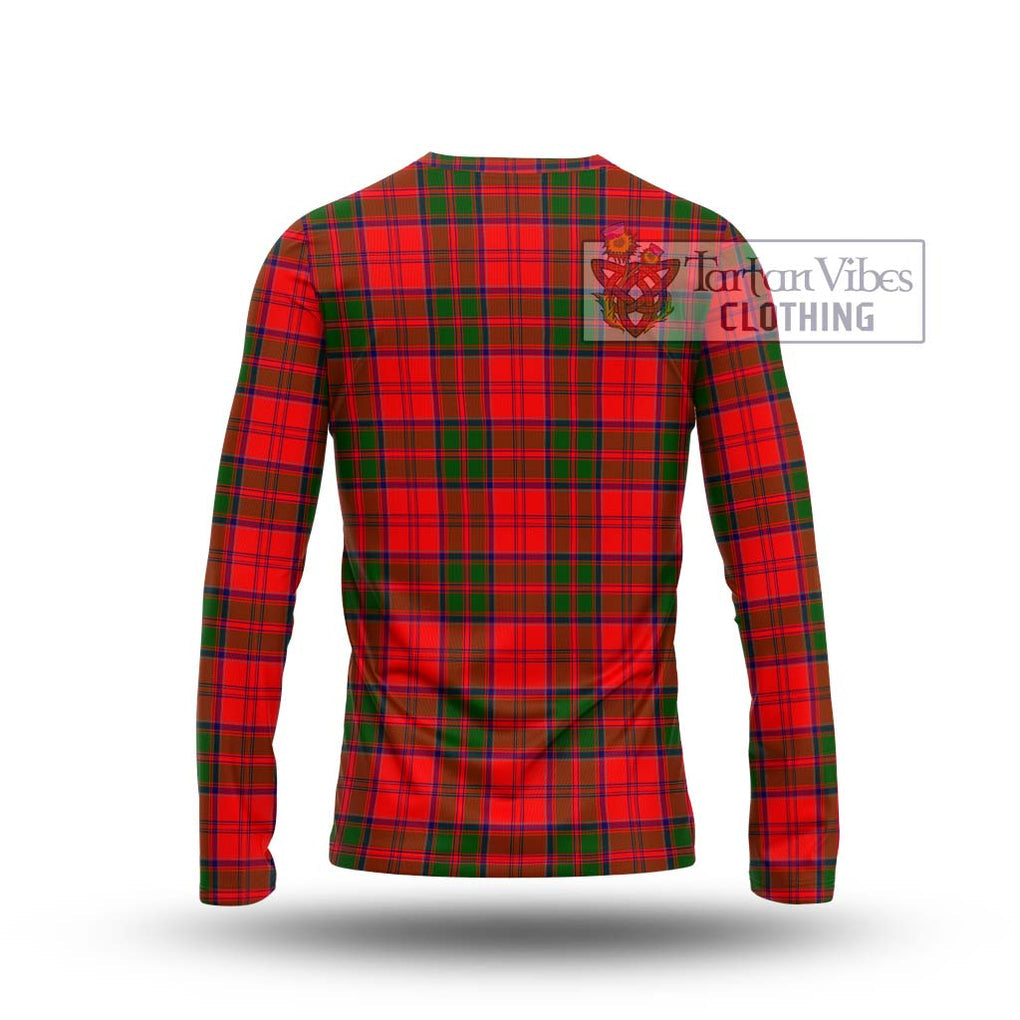 Heron Tartan Long Sleeve T-Shirt with Family Crest DNA In Me Style - Tartan Vibes Clothing