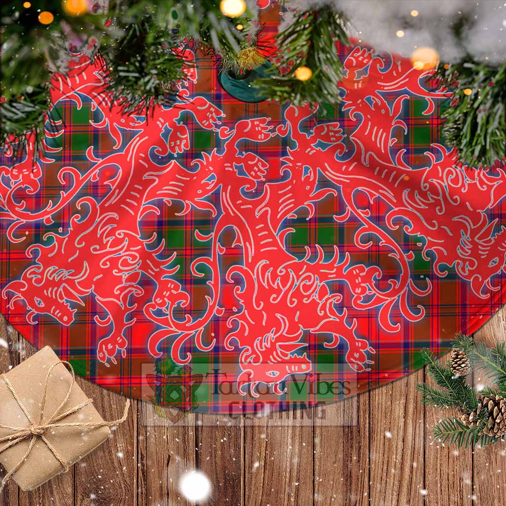 Heron Tartan Christmas Tree Skirt Lion Rampant Style - Tartan Vibes Clothing