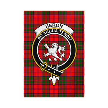 Heron Tartan Garden Flag with Family Crest