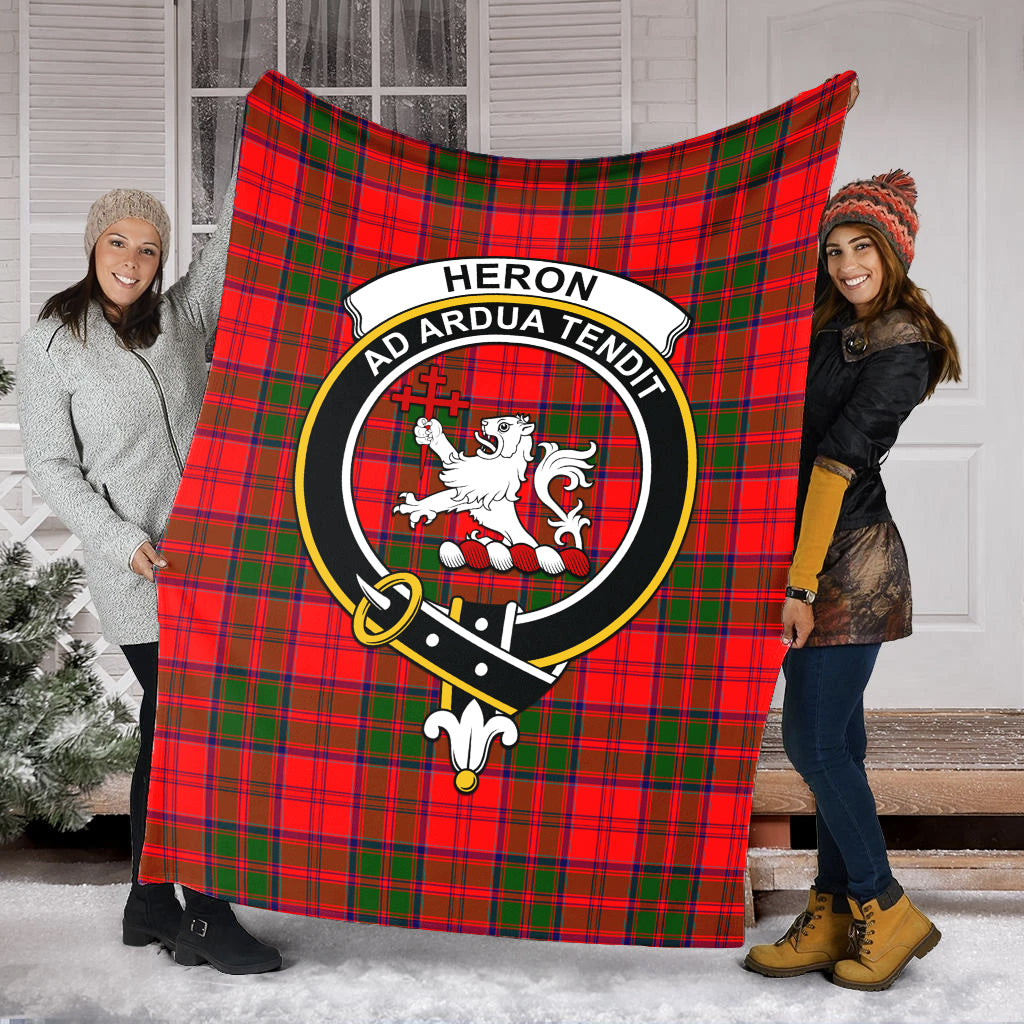 Heron Tartan Blanket with Family Crest - Tartan Vibes Clothing