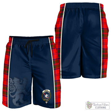 Heron Tartan Men's Shorts with Family Crest and Lion Rampant Vibes Sport Style - Tartan Vibes Clothing
