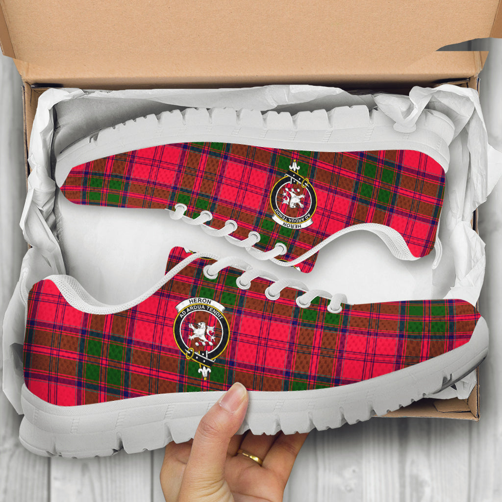 Heron Tartan Sneakers with Family Crest - Tartan Vibes Clothing