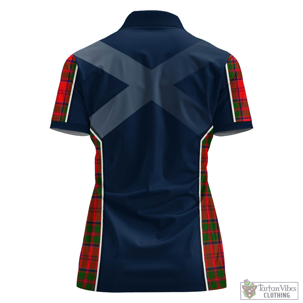 Tartan Vibes Clothing Heron Tartan Women's Polo Shirt with Family Crest and Lion Rampant Vibes Sport Style