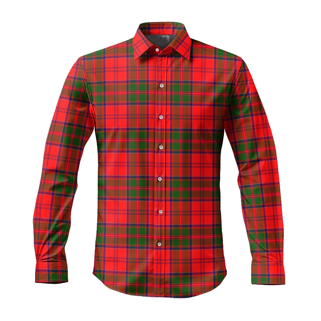 Heron Tartan Long Sleeve Button Up Shirt Men's Shirt - Tartan Vibes Clothing