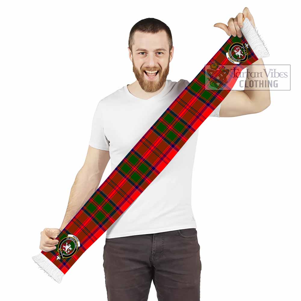 Heron Tartan Ruffneck Scarf with Family Crest - Tartan Vibes Clothing