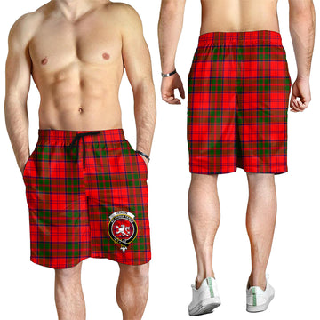 Heron Tartan Mens Shorts with Family Crest - Tartan Vibes Clothing