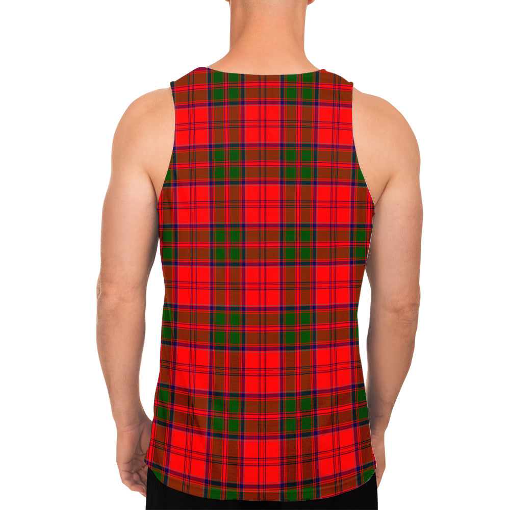 Heron Tartan Mens Tank Top with Family Crest - Tartan Vibes Clothing