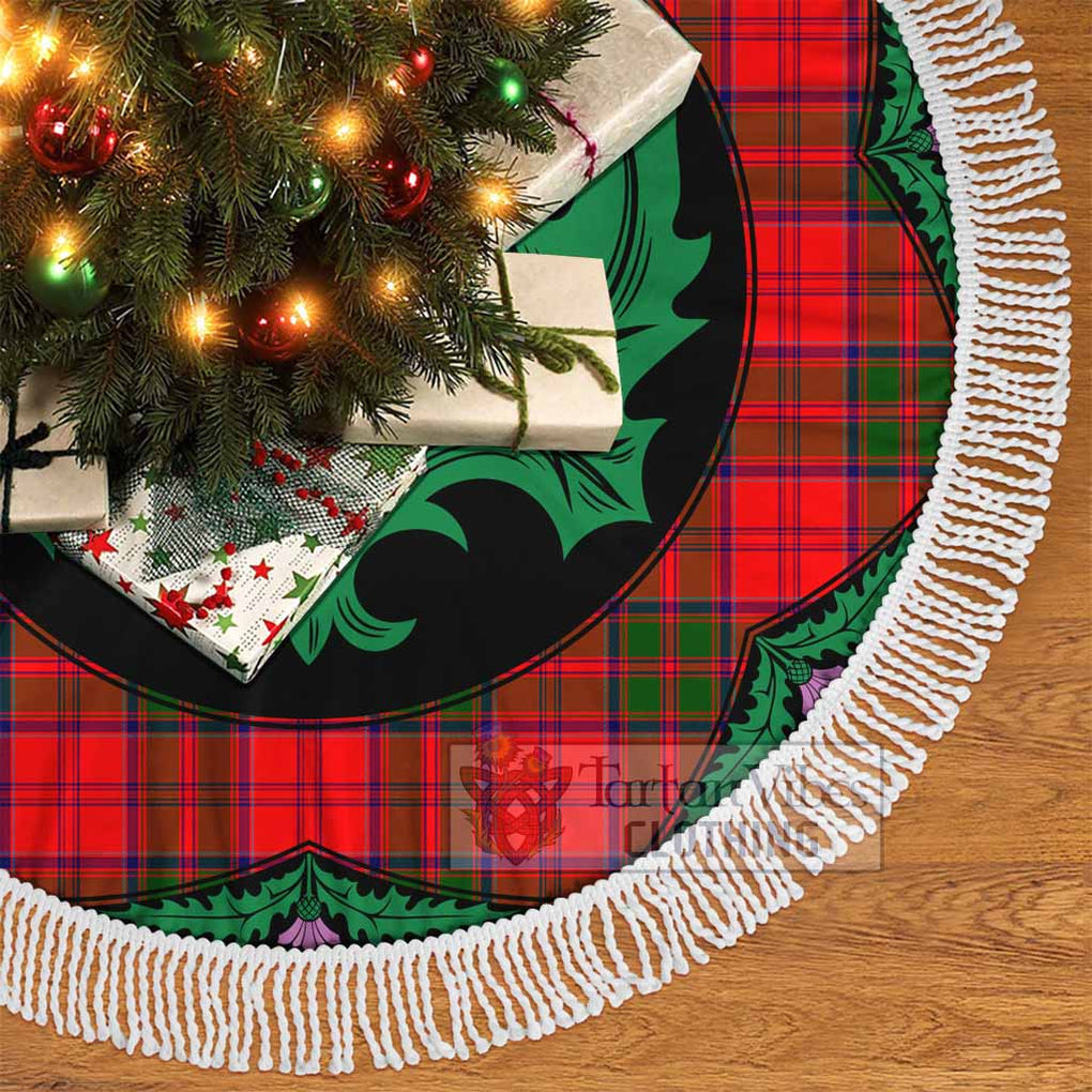 Heron Tartan Christmas Tree Skirt Scottish Thistle Style - Tartan Vibes Clothing