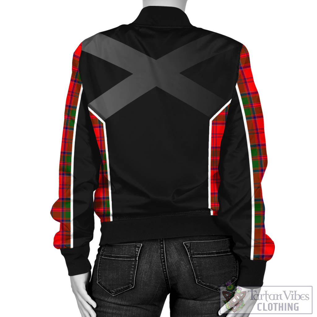 Heron Tartan Bomber Jacket with Family Crest and Scottish Thistle Vibes Sport Style - Tartan Vibes Clothing