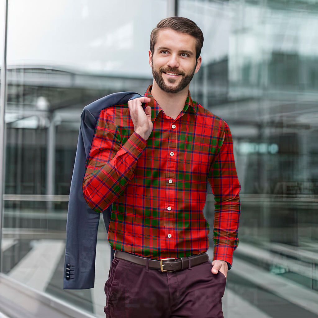 Heron Tartan Long Sleeve Button Up Shirt - Tartan Vibes Clothing
