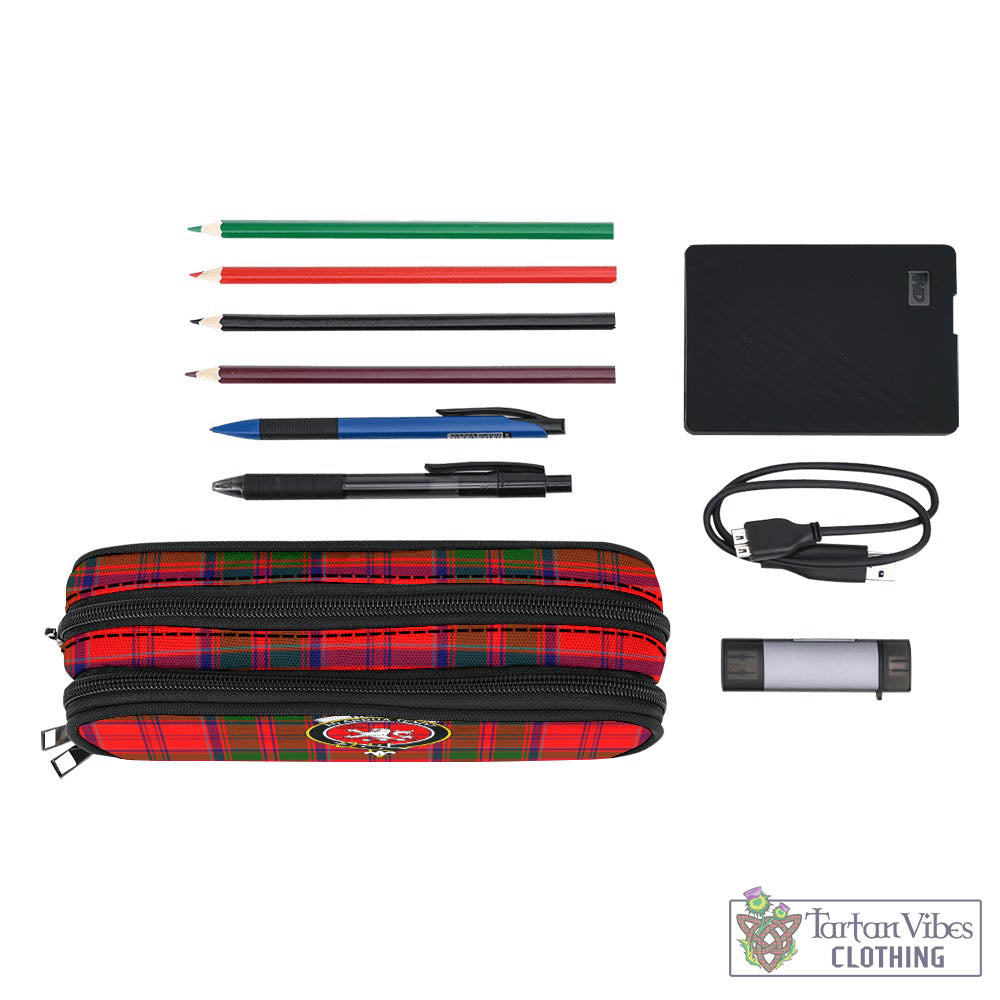Heron Tartan Pen and Pencil Case with Family Crest - Tartan Vibes Clothing