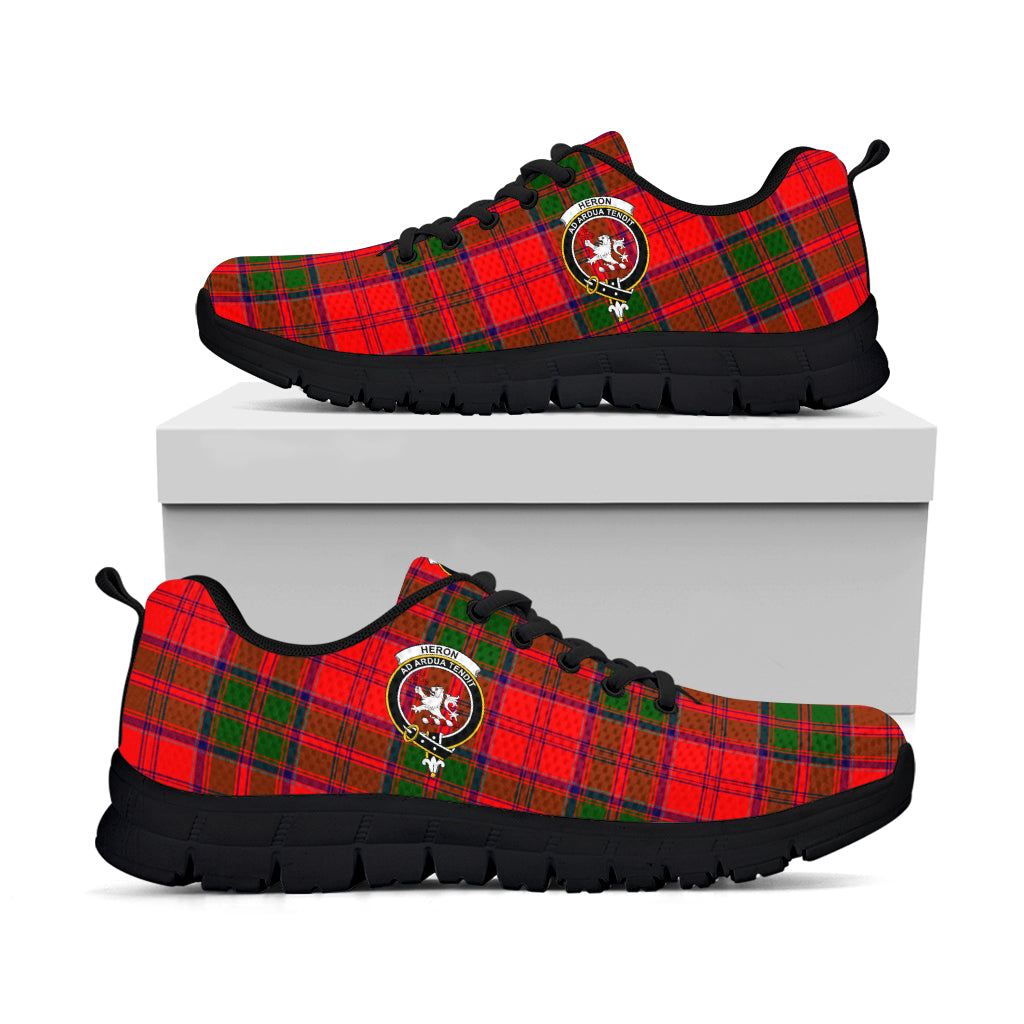 Heron Tartan Sneakers with Family Crest - Tartan Vibes Clothing