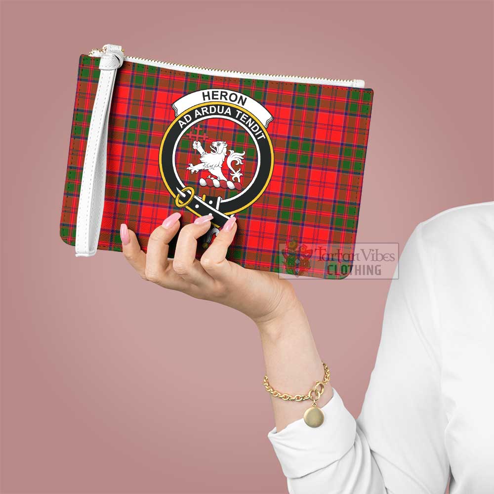 Tartan Vibes Clothing Heron Family Crest Tartan Clutch Bag