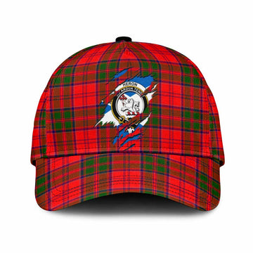 Heron Tartan Classic Cap with Family Crest In Me Style