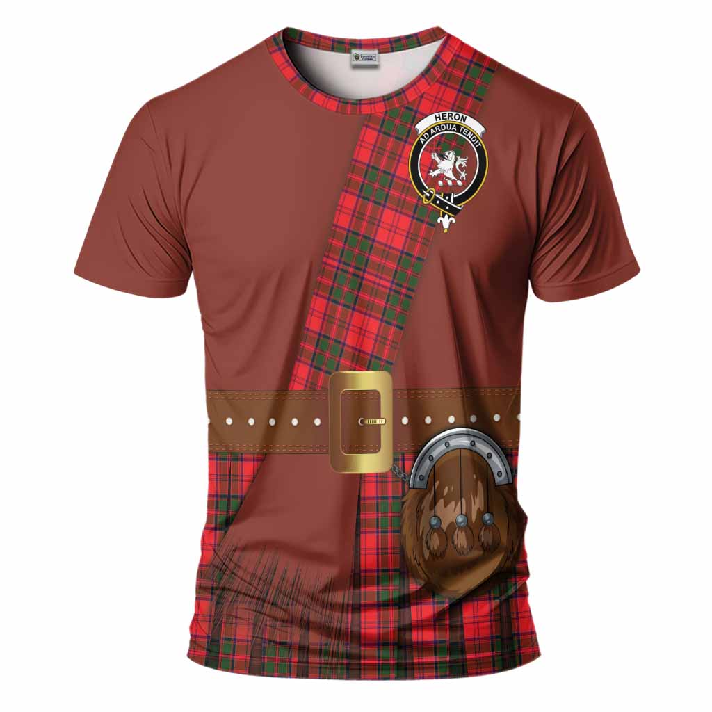 Heron Tartan Crest T-Shirt Kilt Costume Style