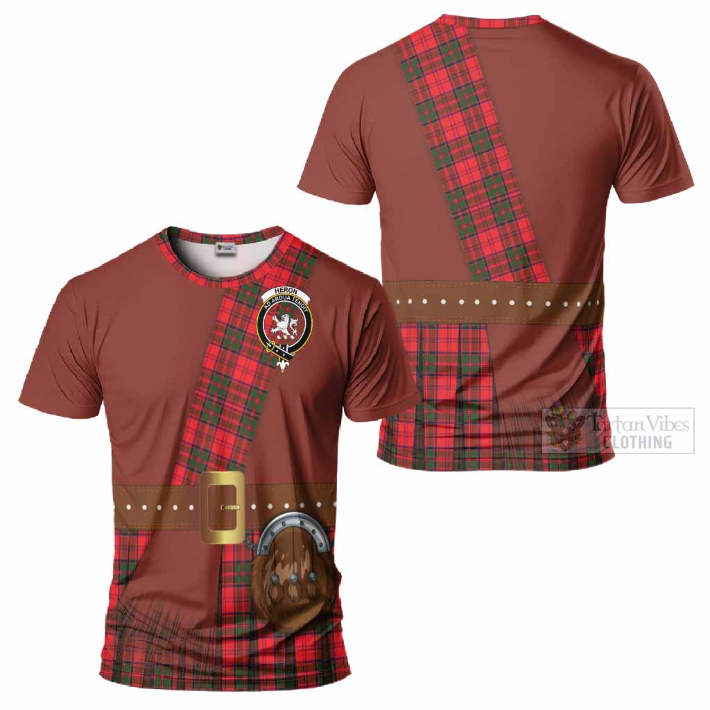 Heron Tartan Crest T-Shirt Kilt Costume Style