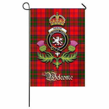 Heron Tartan Family Crest Garden Flag Royal Thistle Welcome Style