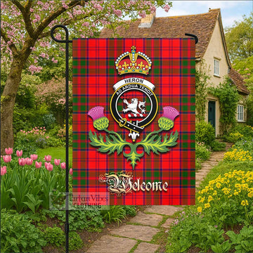 Heron Tartan Family Crest Garden Flag Royal Thistle Welcome Style