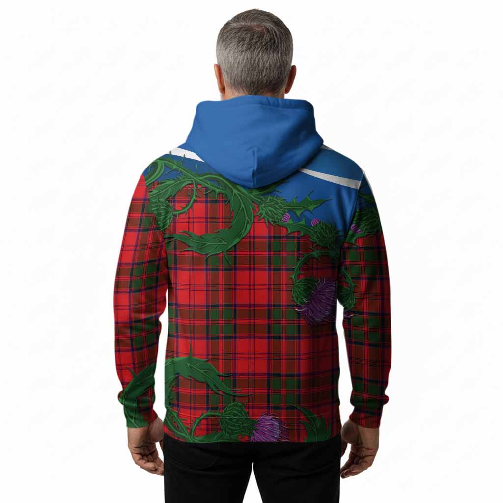 Heron Tartan Family Crest Hoodie Thistle in Minimalism