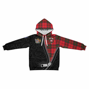 Heron Tartan Kid Hoodie New Zealand Pattern Unique Zipper Stylized