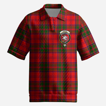 Heron Tartan Men’s Polo Sweater Top with Family Crest